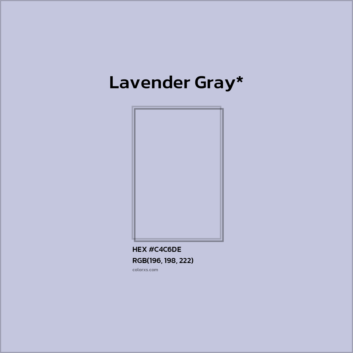 HEX #C4C6DE Color Name, Color Code, Palettes, Similar Paints, Images