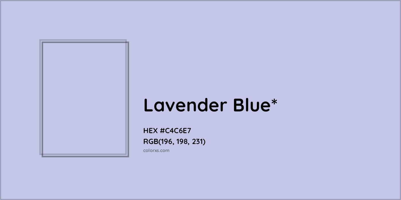HEX #C4C6E7 Color Name, Color Code, Palettes, Similar Paints, Images