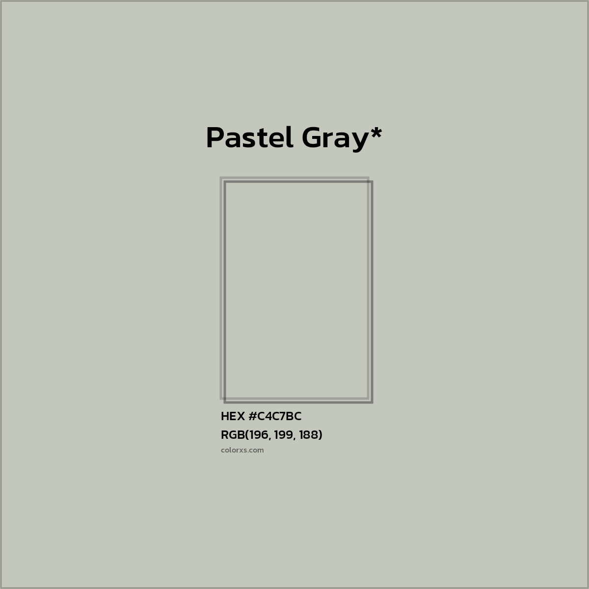 HEX #C4C7BC Color Name, Color Code, Palettes, Similar Paints, Images