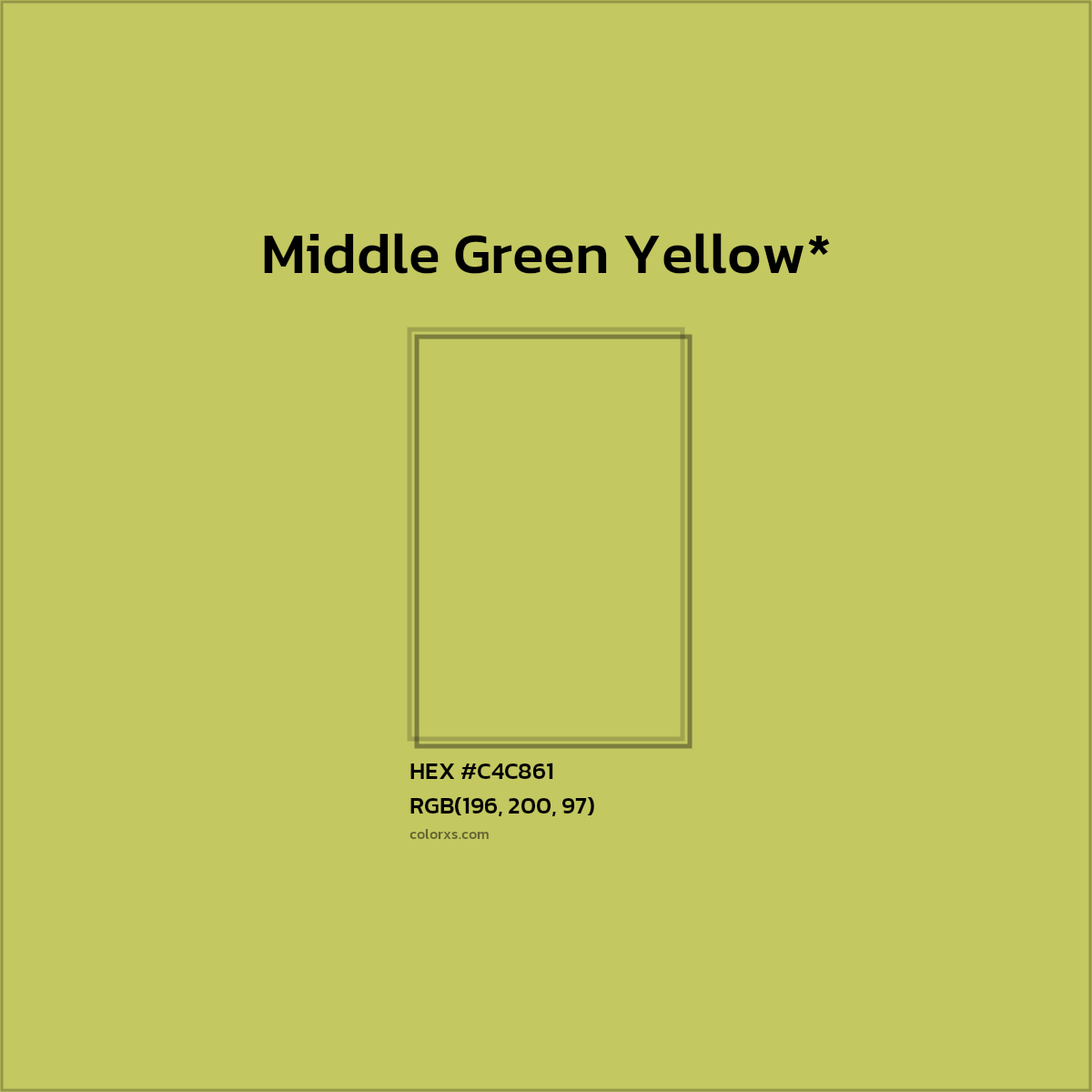 HEX #C4C861 Color Name, Color Code, Palettes, Similar Paints, Images