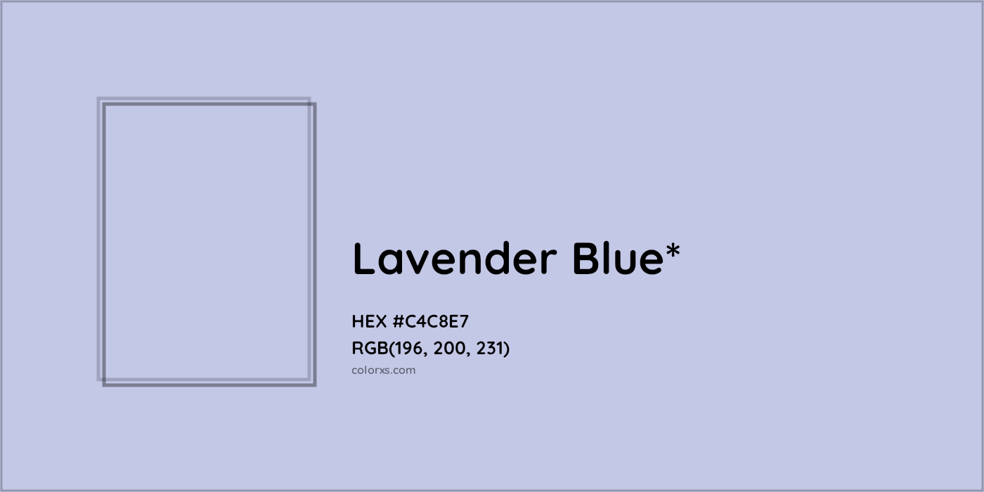 HEX #C4C8E7 Color Name, Color Code, Palettes, Similar Paints, Images