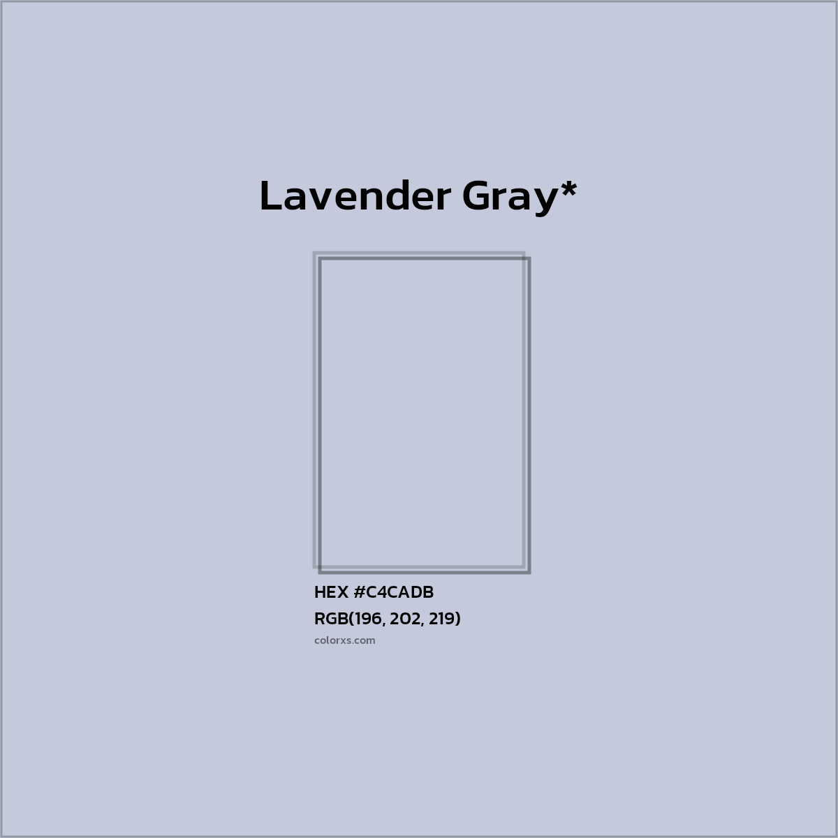 HEX #C4CADB Color Name, Color Code, Palettes, Similar Paints, Images