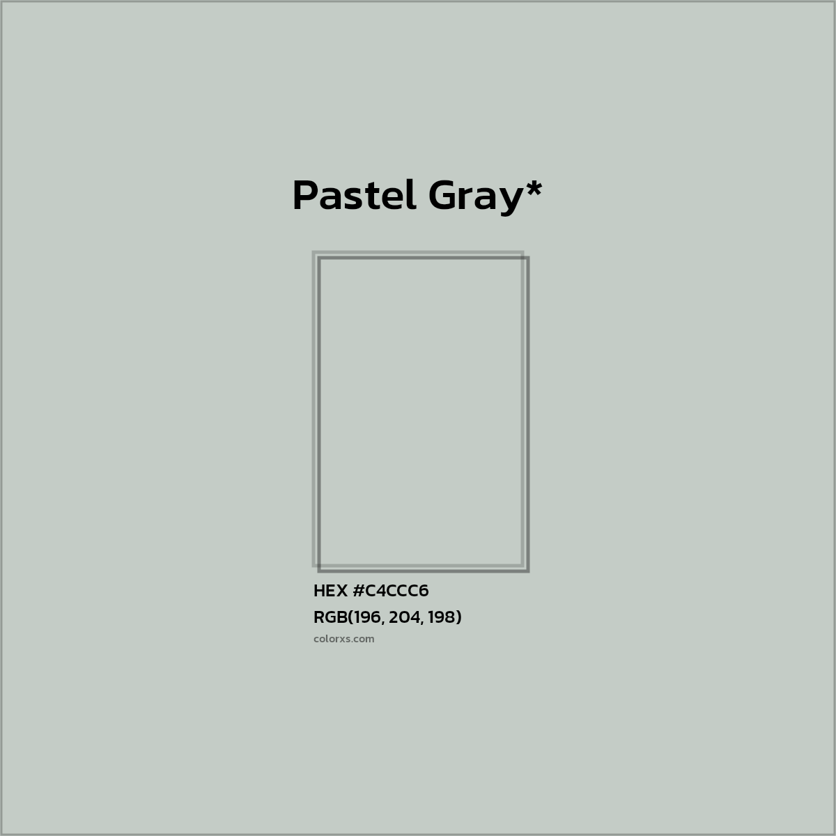 HEX #C4CCC6 Color Name, Color Code, Palettes, Similar Paints, Images