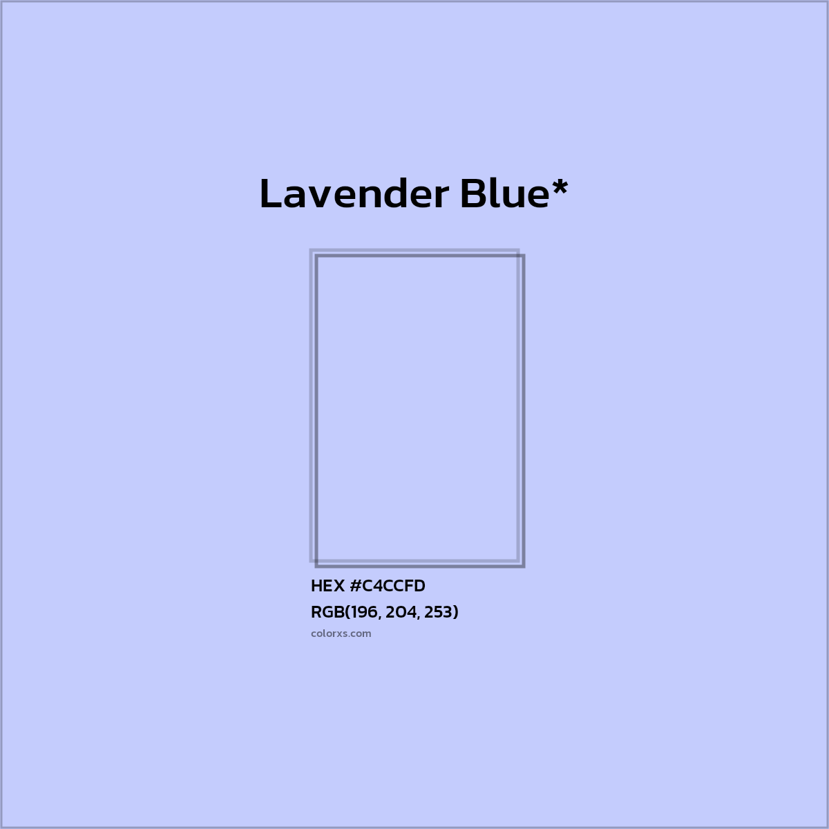 HEX #C4CCFD Color Name, Color Code, Palettes, Similar Paints, Images