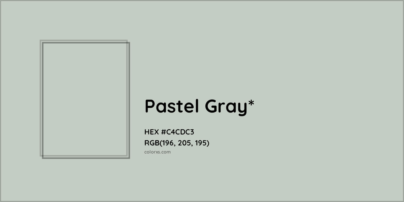 HEX #C4CDC3 Color Name, Color Code, Palettes, Similar Paints, Images
