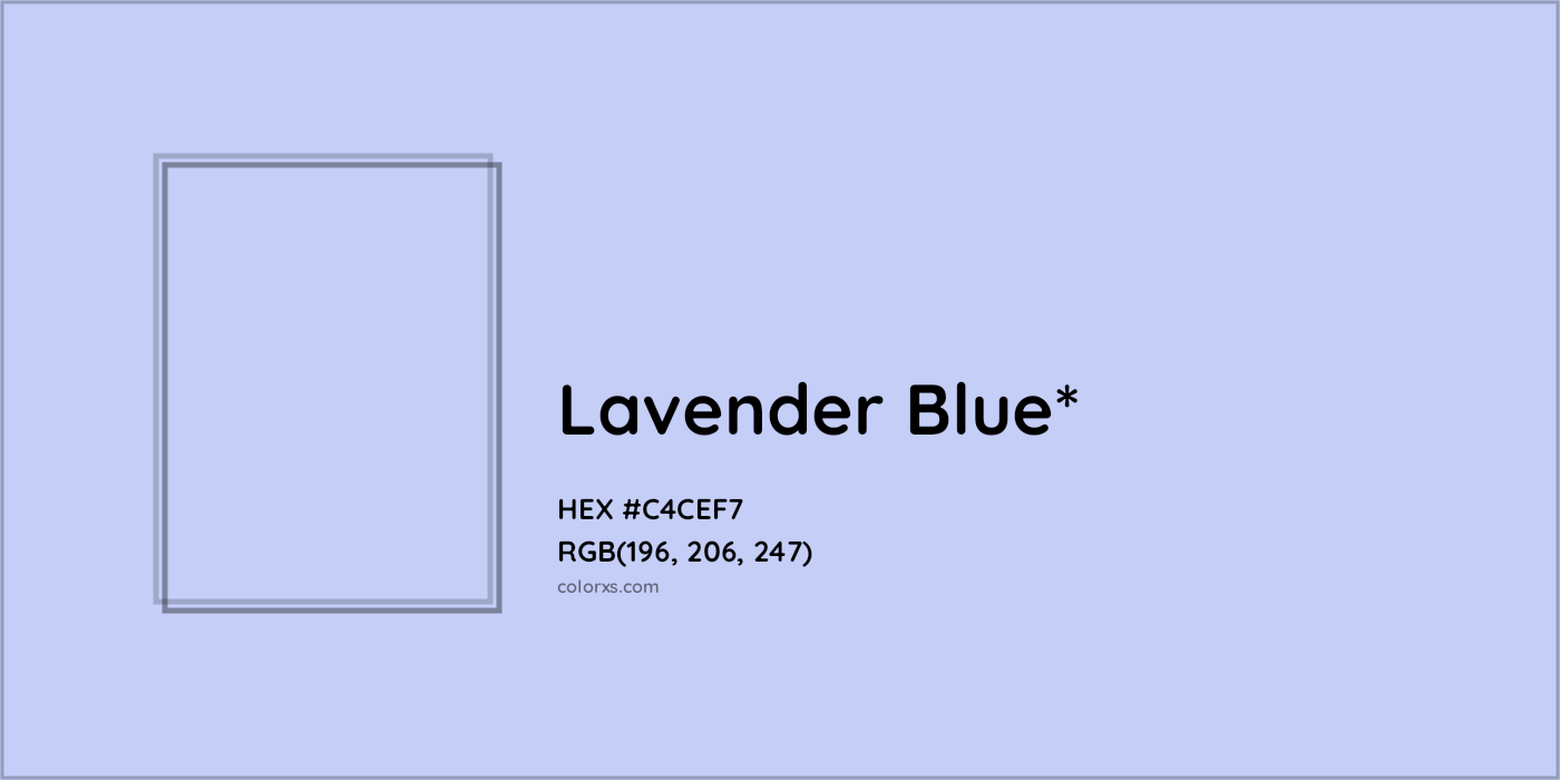 HEX #C4CEF7 Color Name, Color Code, Palettes, Similar Paints, Images