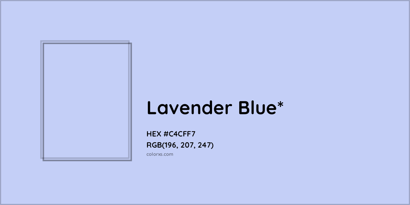 HEX #C4CFF7 Color Name, Color Code, Palettes, Similar Paints, Images