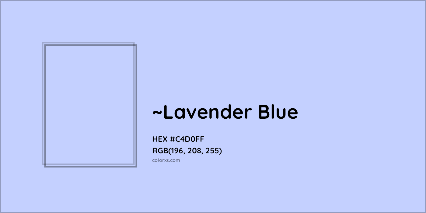 HEX #C4D0FF Color Name, Color Code, Palettes, Similar Paints, Images