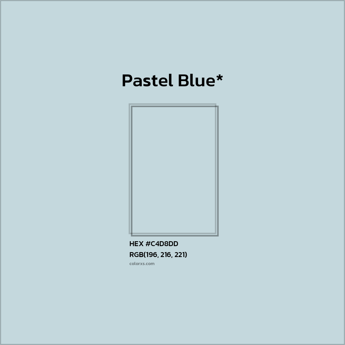 HEX #C4D8DD Color Name, Color Code, Palettes, Similar Paints, Images