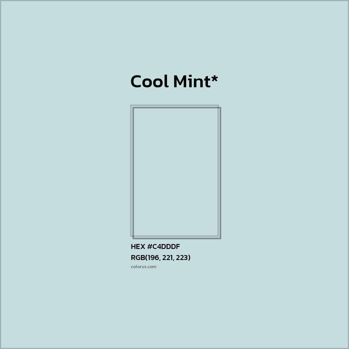 HEX #C4DDDF Color Name, Color Code, Palettes, Similar Paints, Images