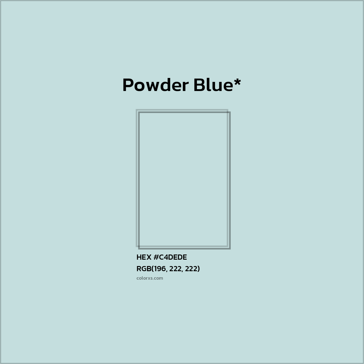 HEX #C4DEDE Color Name, Color Code, Palettes, Similar Paints, Images