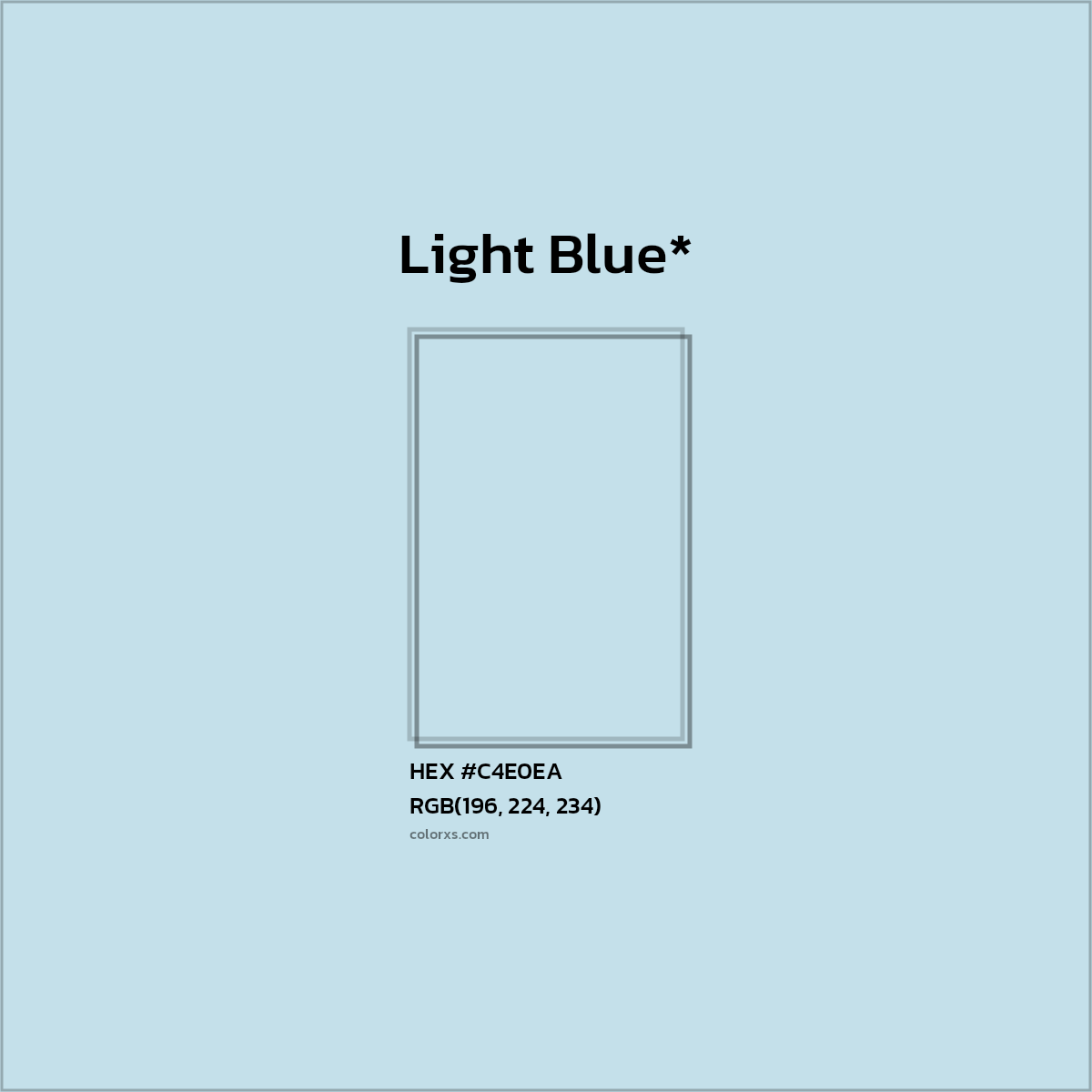 HEX #C4E0EA Color Name, Color Code, Palettes, Similar Paints, Images