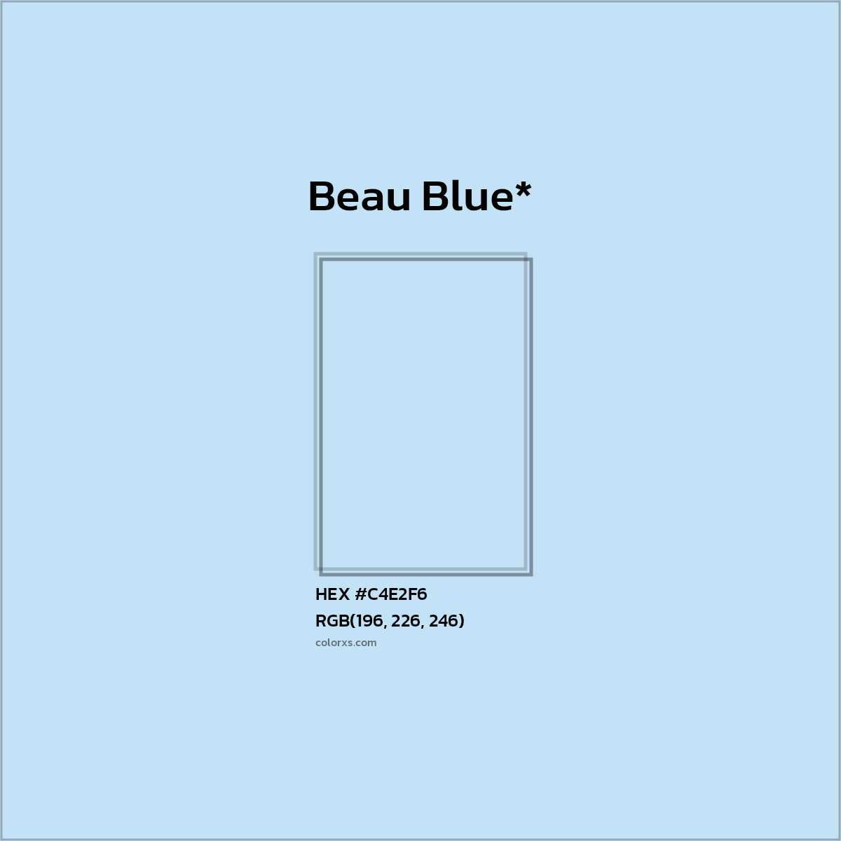 HEX #C4E2F6 Color Name, Color Code, Palettes, Similar Paints, Images