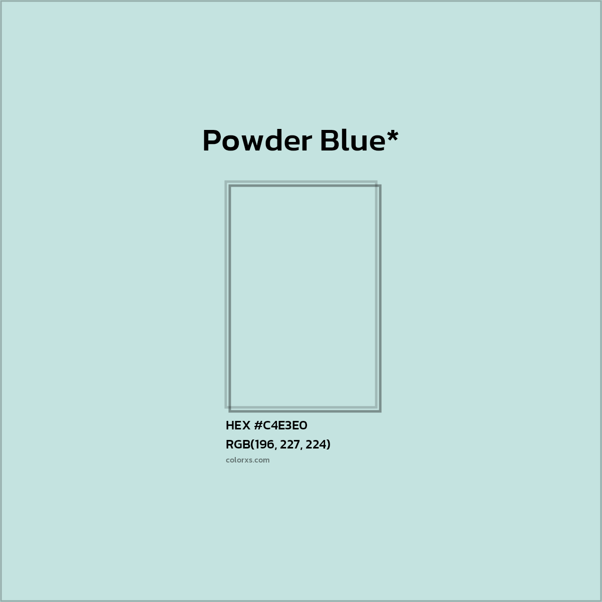 HEX #C4E3E0 Color Name, Color Code, Palettes, Similar Paints, Images