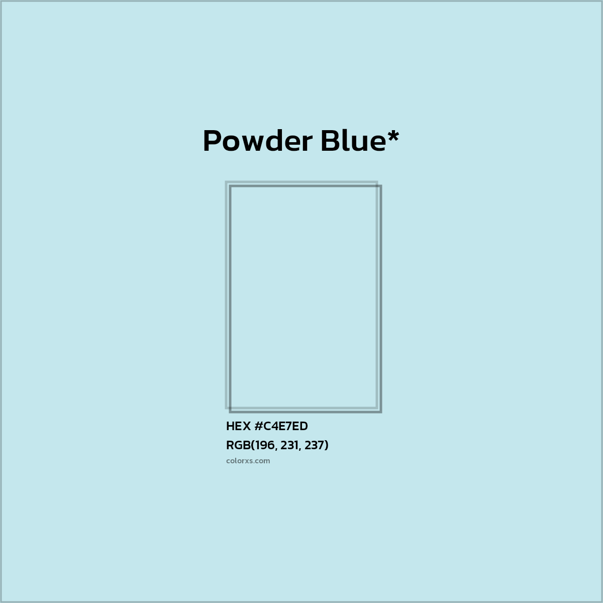 HEX #C4E7ED Color Name, Color Code, Palettes, Similar Paints, Images