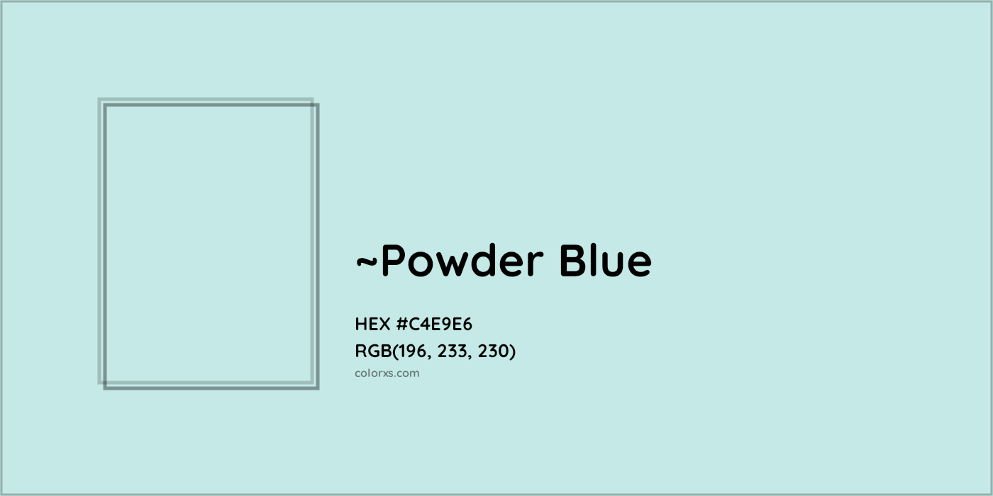 HEX #C4E9E6 Color Name, Color Code, Palettes, Similar Paints, Images
