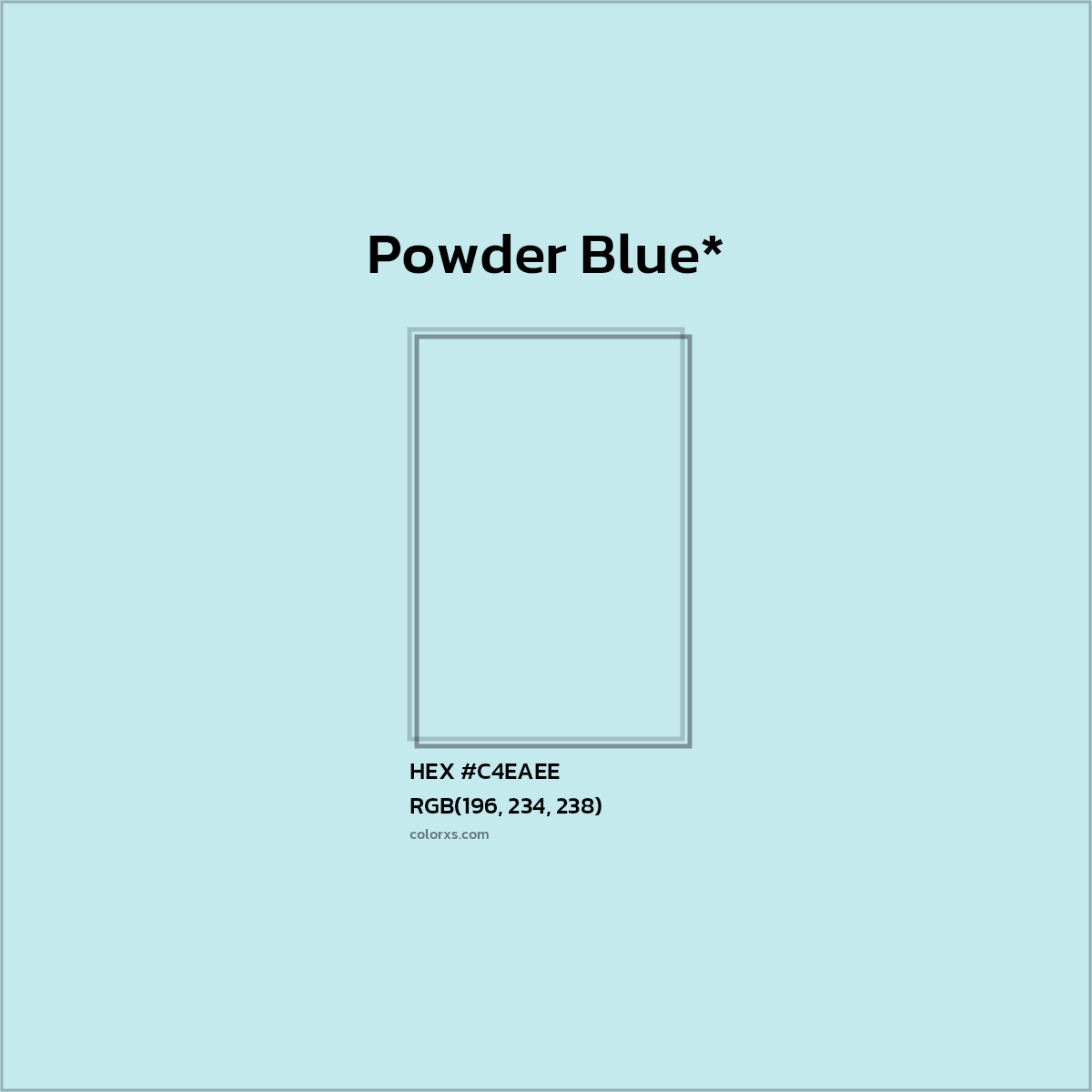 HEX #C4EAEE Color Name, Color Code, Palettes, Similar Paints, Images