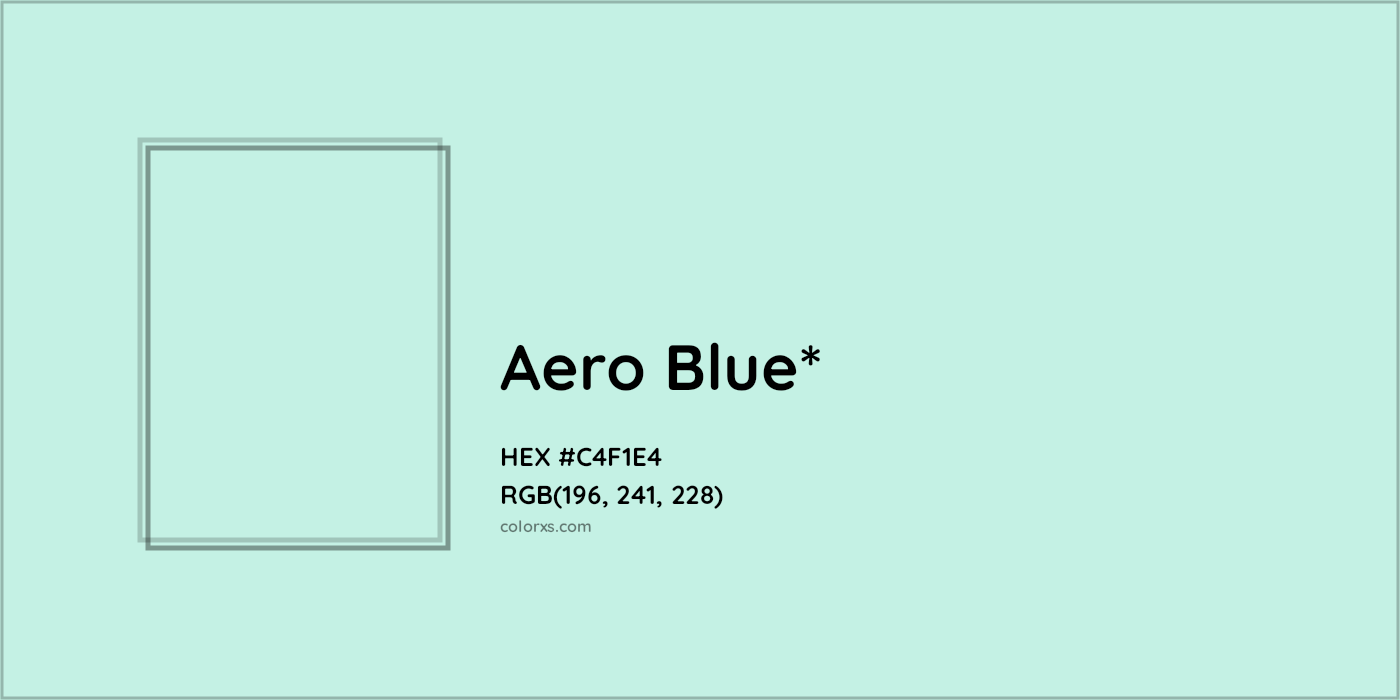 HEX #C4F1E4 Color Name, Color Code, Palettes, Similar Paints, Images