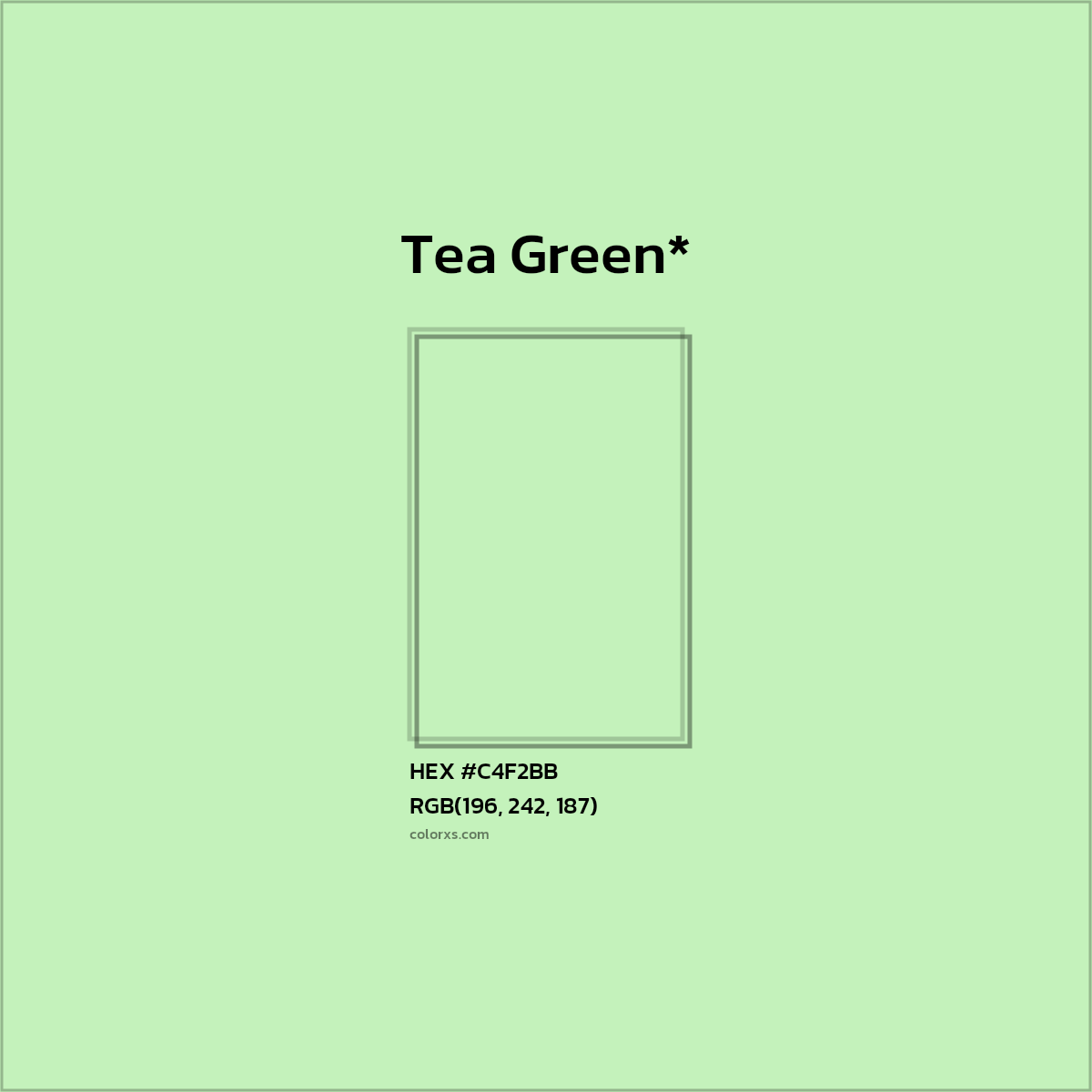 HEX #C4F2BB Color Name, Color Code, Palettes, Similar Paints, Images