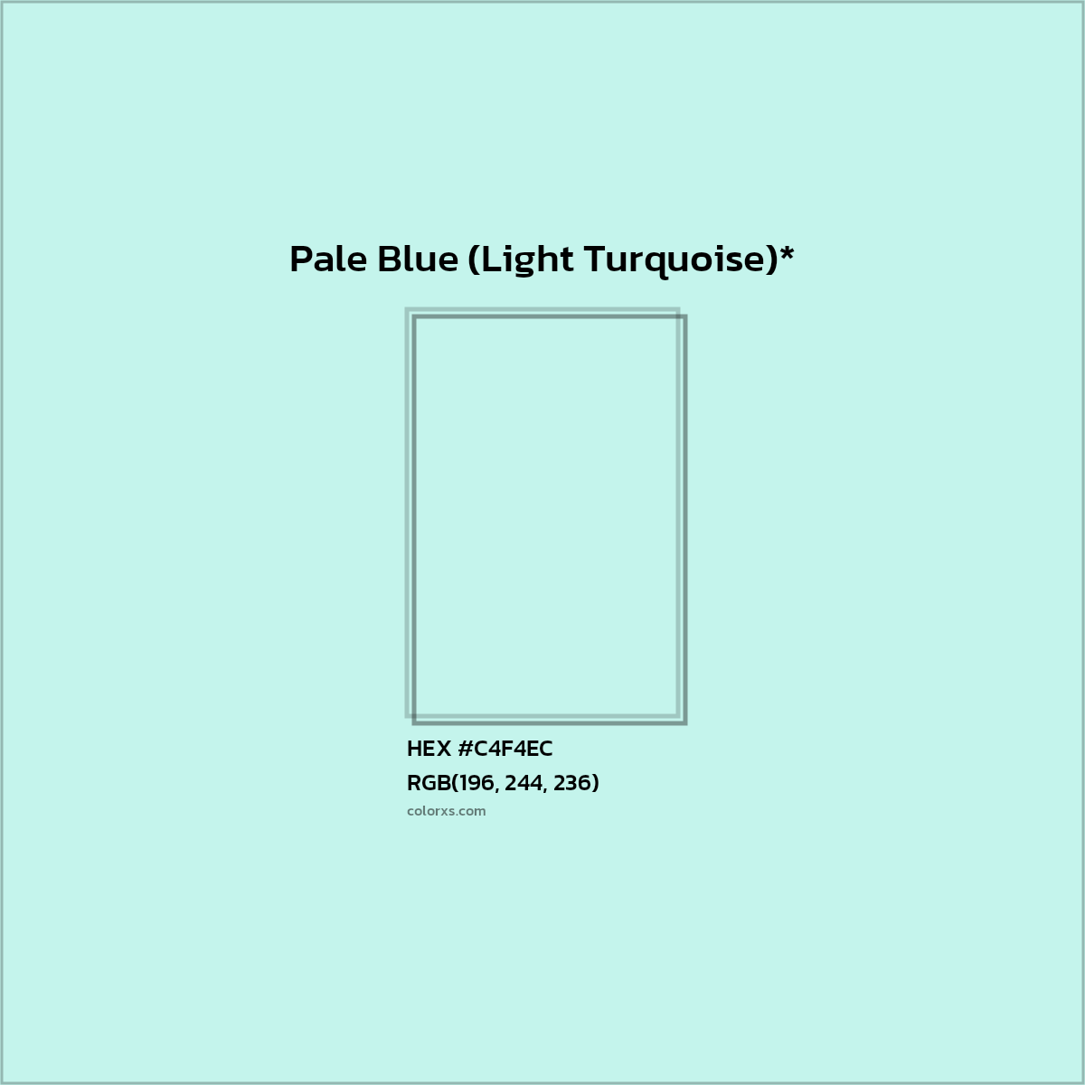 HEX #C4F4EC Color Name, Color Code, Palettes, Similar Paints, Images