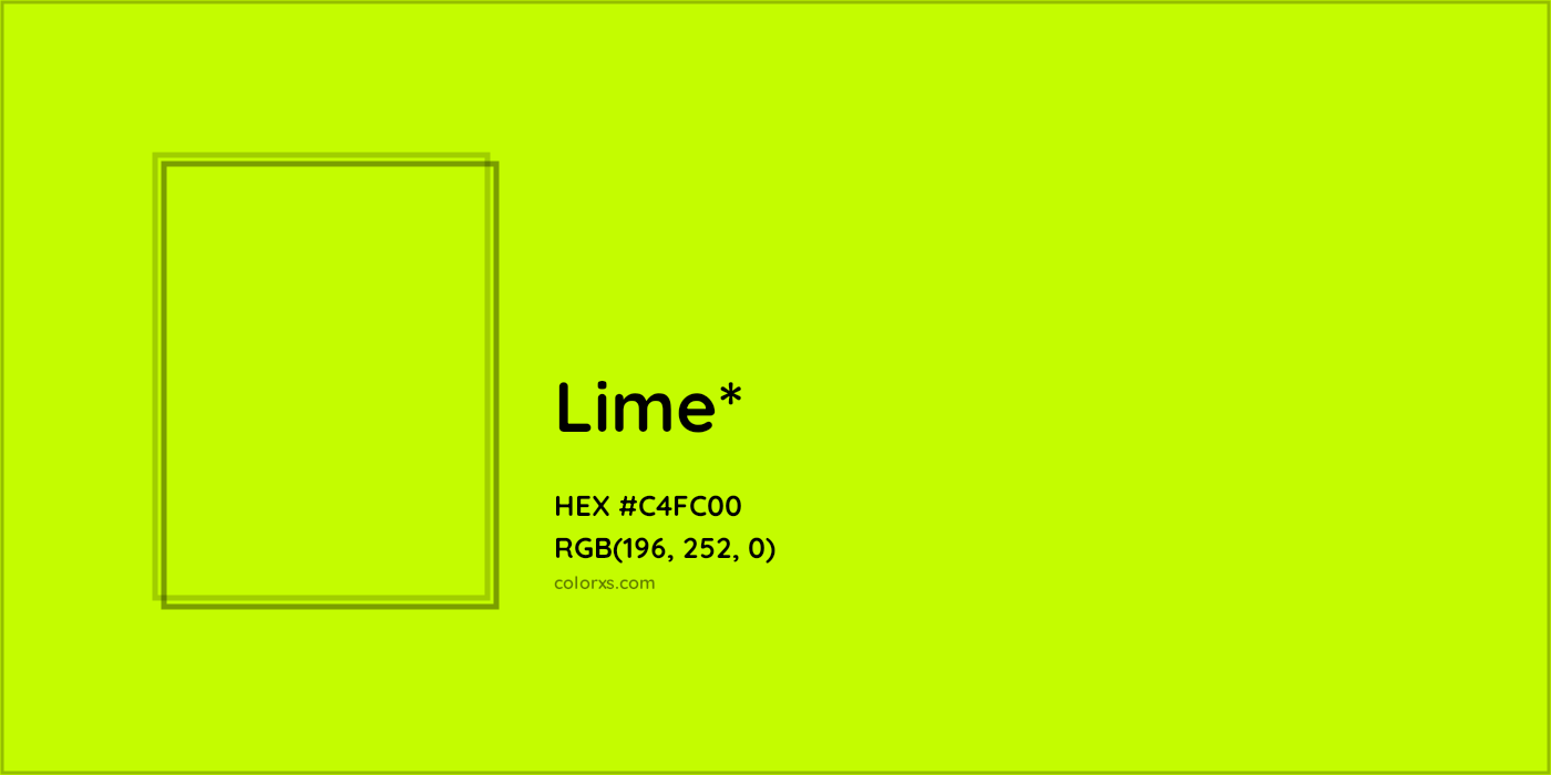 HEX #C4FC00 Color Name, Color Code, Palettes, Similar Paints, Images