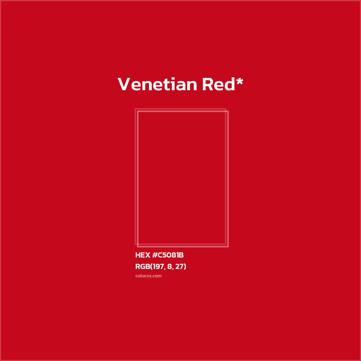 HEX #C5081B Color Name, Color Code, Palettes, Similar Paints, Images