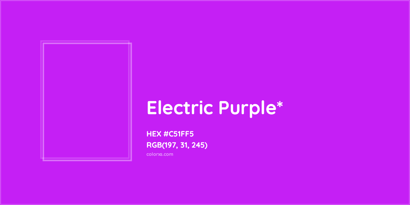 HEX #C51FF5 Color Name, Color Code, Palettes, Similar Paints, Images