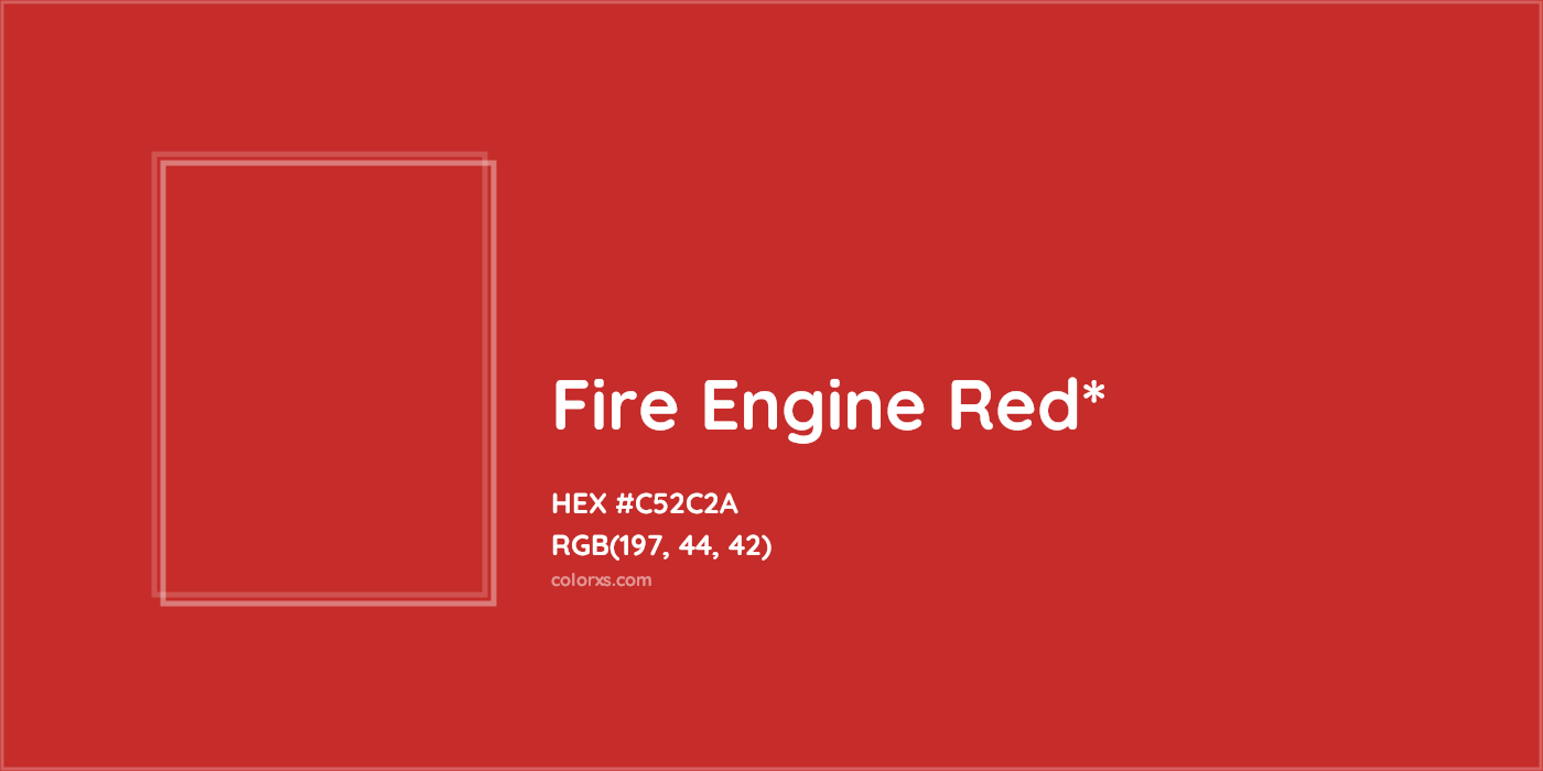 HEX #C52C2A Color Name, Color Code, Palettes, Similar Paints, Images