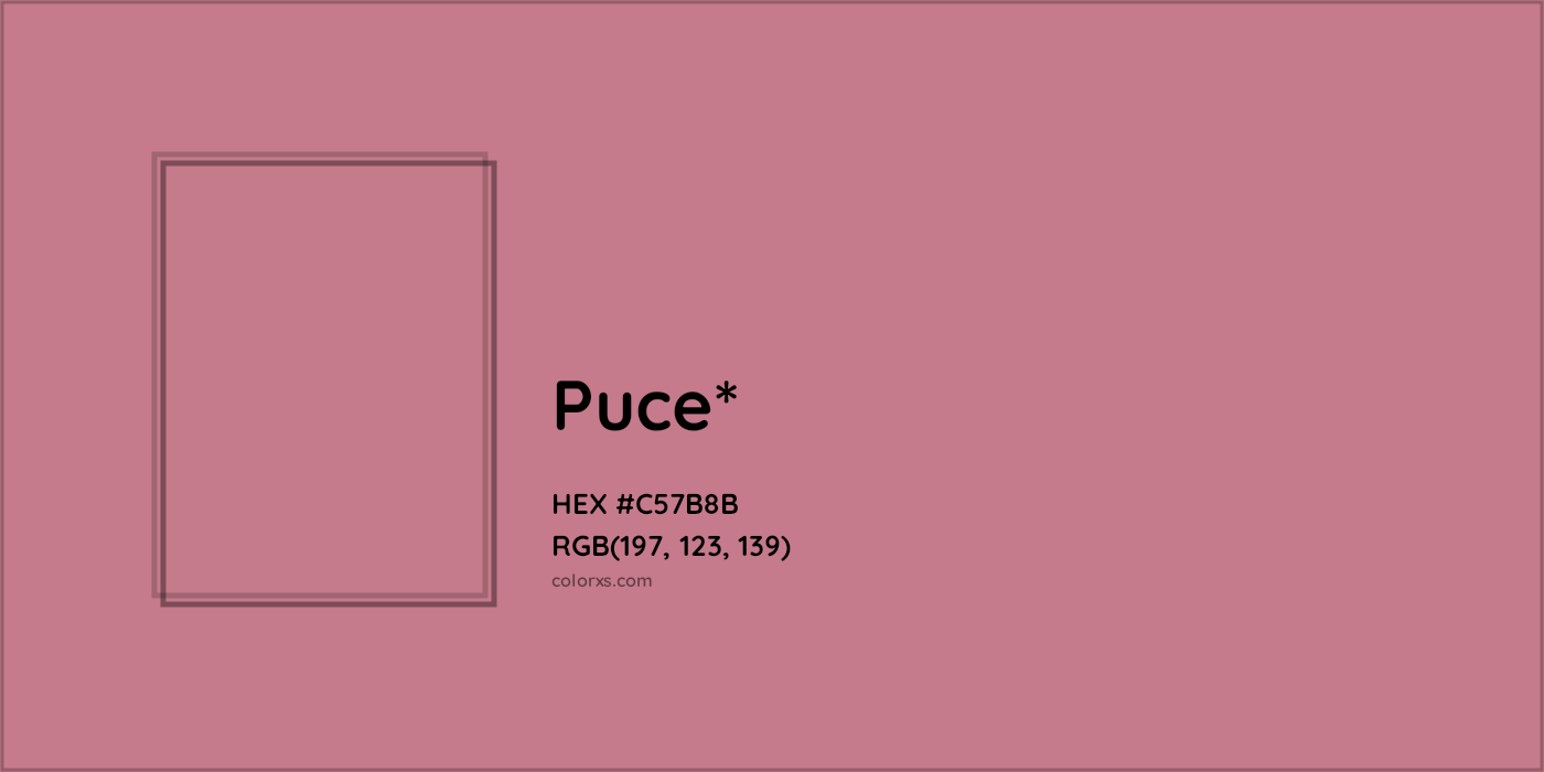 HEX #C57B8B Color Name, Color Code, Palettes, Similar Paints, Images