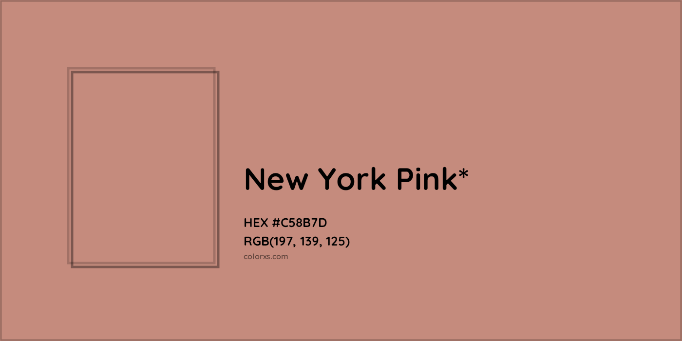 HEX #C58B7D Color Name, Color Code, Palettes, Similar Paints, Images