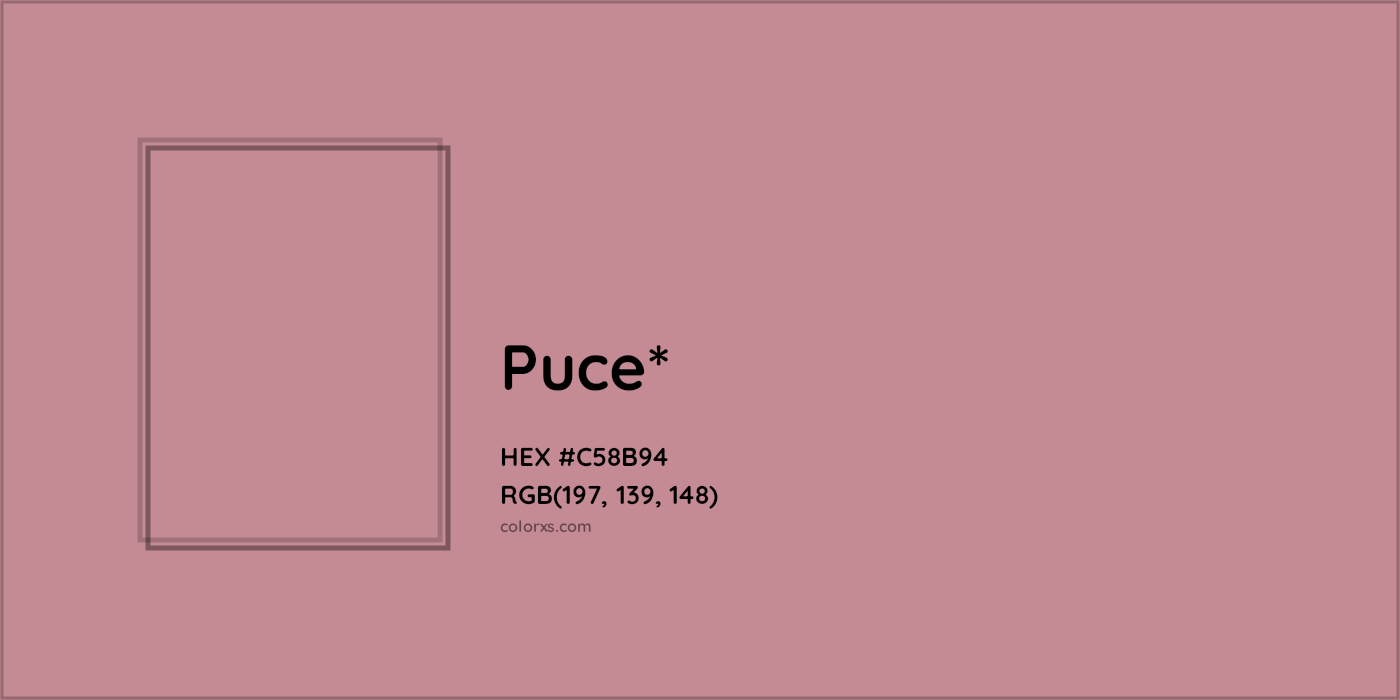 HEX #C58B94 Color Name, Color Code, Palettes, Similar Paints, Images