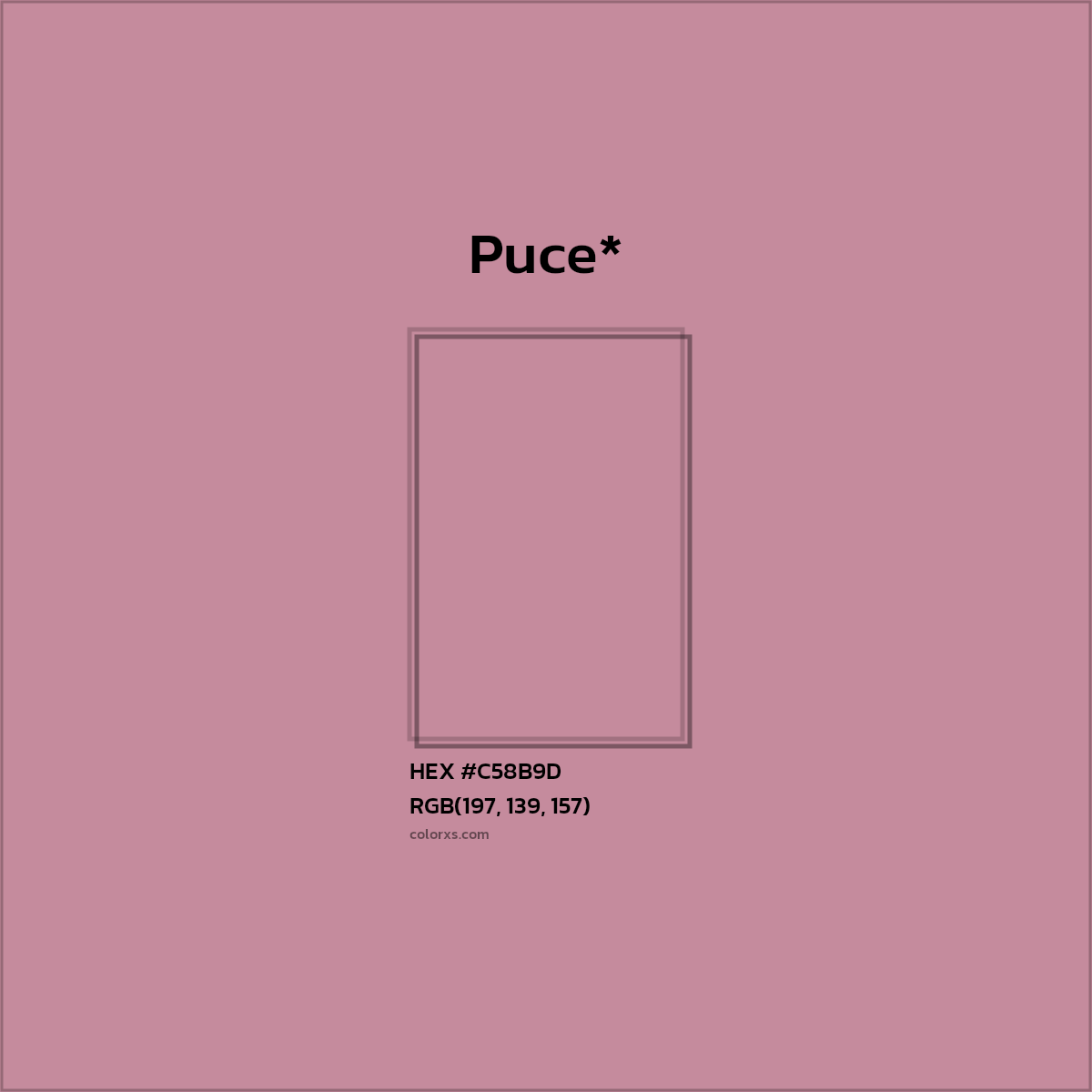 HEX #C58B9D Color Name, Color Code, Palettes, Similar Paints, Images