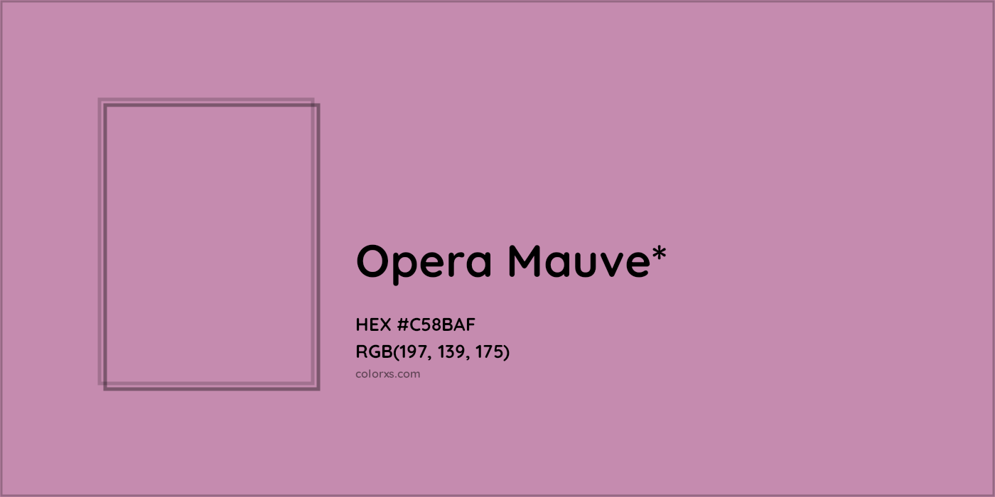 HEX #C58BAF Color Name, Color Code, Palettes, Similar Paints, Images
