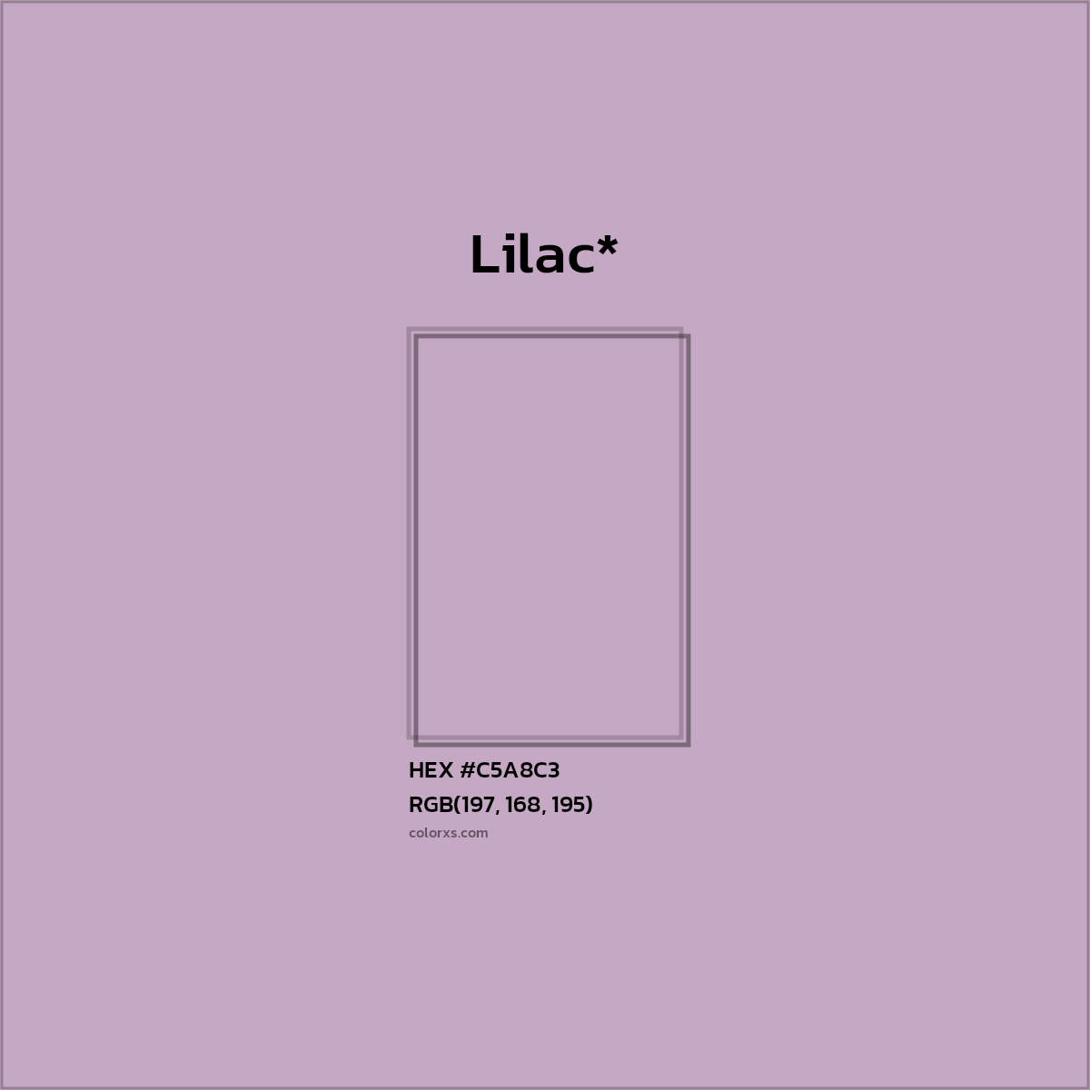 HEX #C5A8C3 Color Name, Color Code, Palettes, Similar Paints, Images