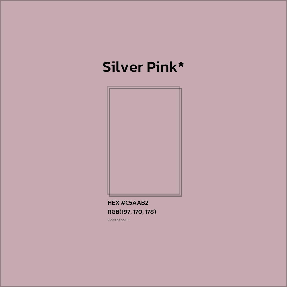 HEX #C5AAB2 Color Name, Color Code, Palettes, Similar Paints, Images