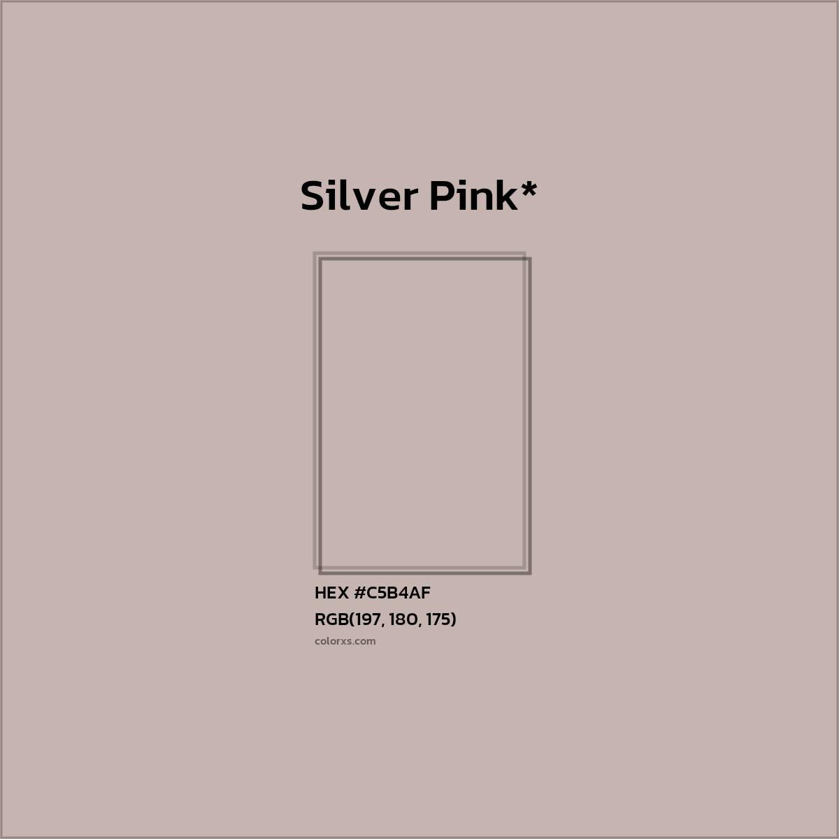 HEX #C5B4AF Color Name, Color Code, Palettes, Similar Paints, Images