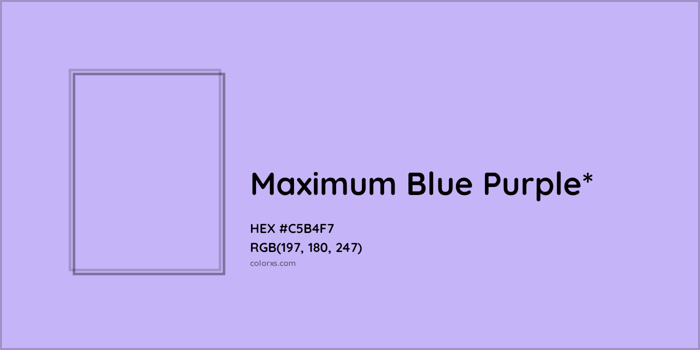 HEX #C5B4F7 Color Name, Color Code, Palettes, Similar Paints, Images