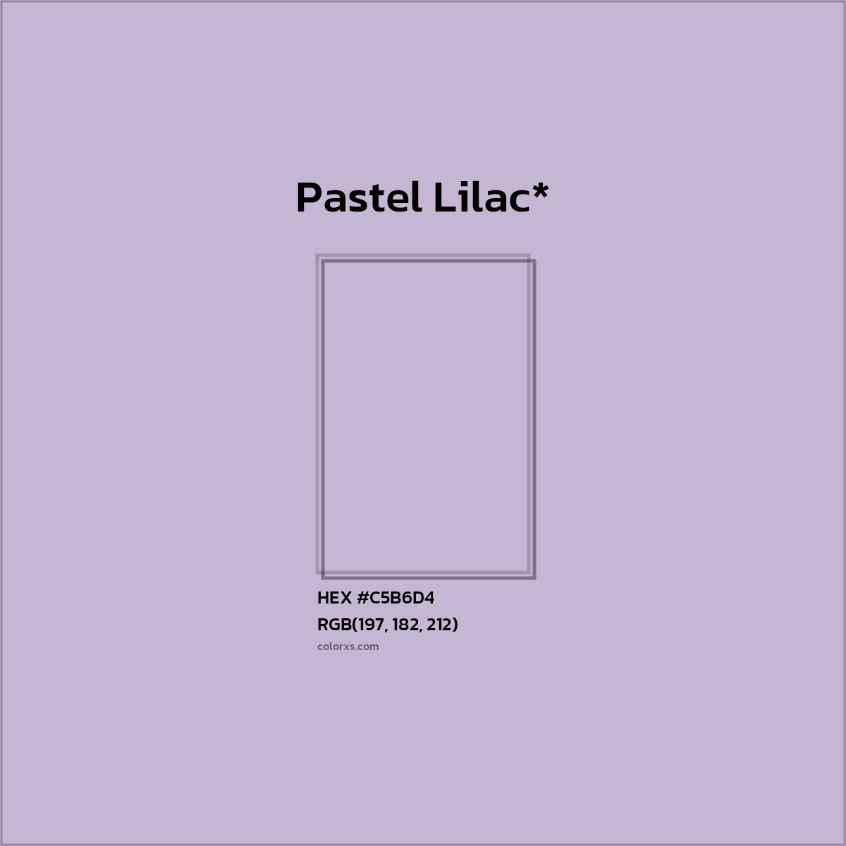 HEX #C5B6D4 Color Name, Color Code, Palettes, Similar Paints, Images