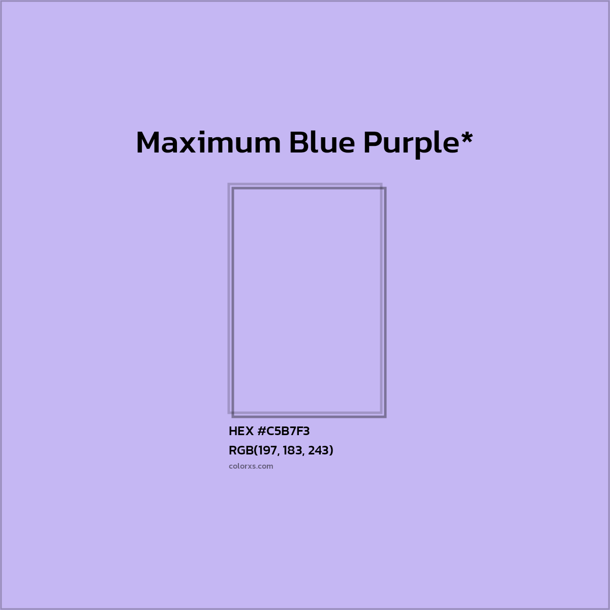 HEX #C5B7F3 Color Name, Color Code, Palettes, Similar Paints, Images