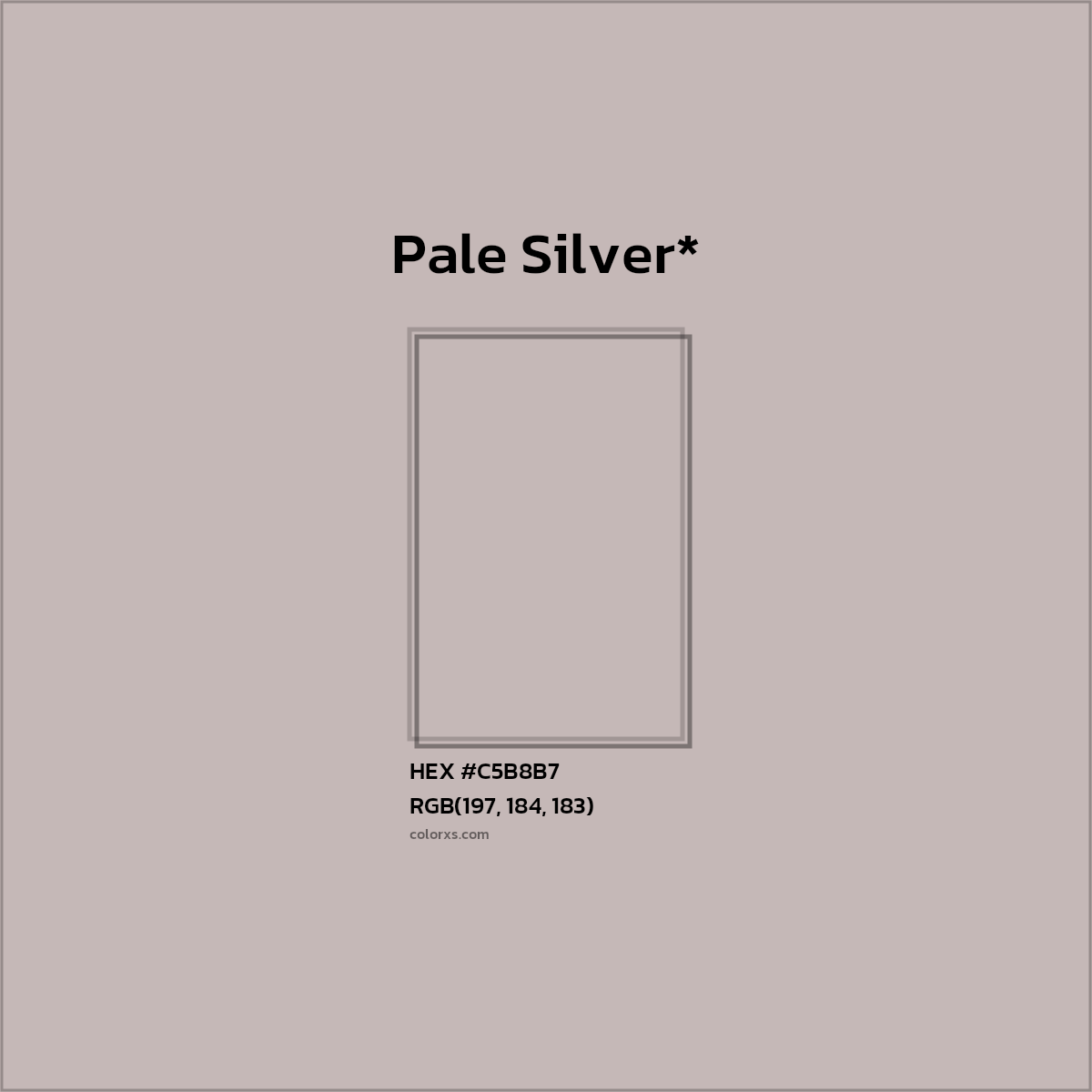 HEX #C5B8B7 Color Name, Color Code, Palettes, Similar Paints, Images