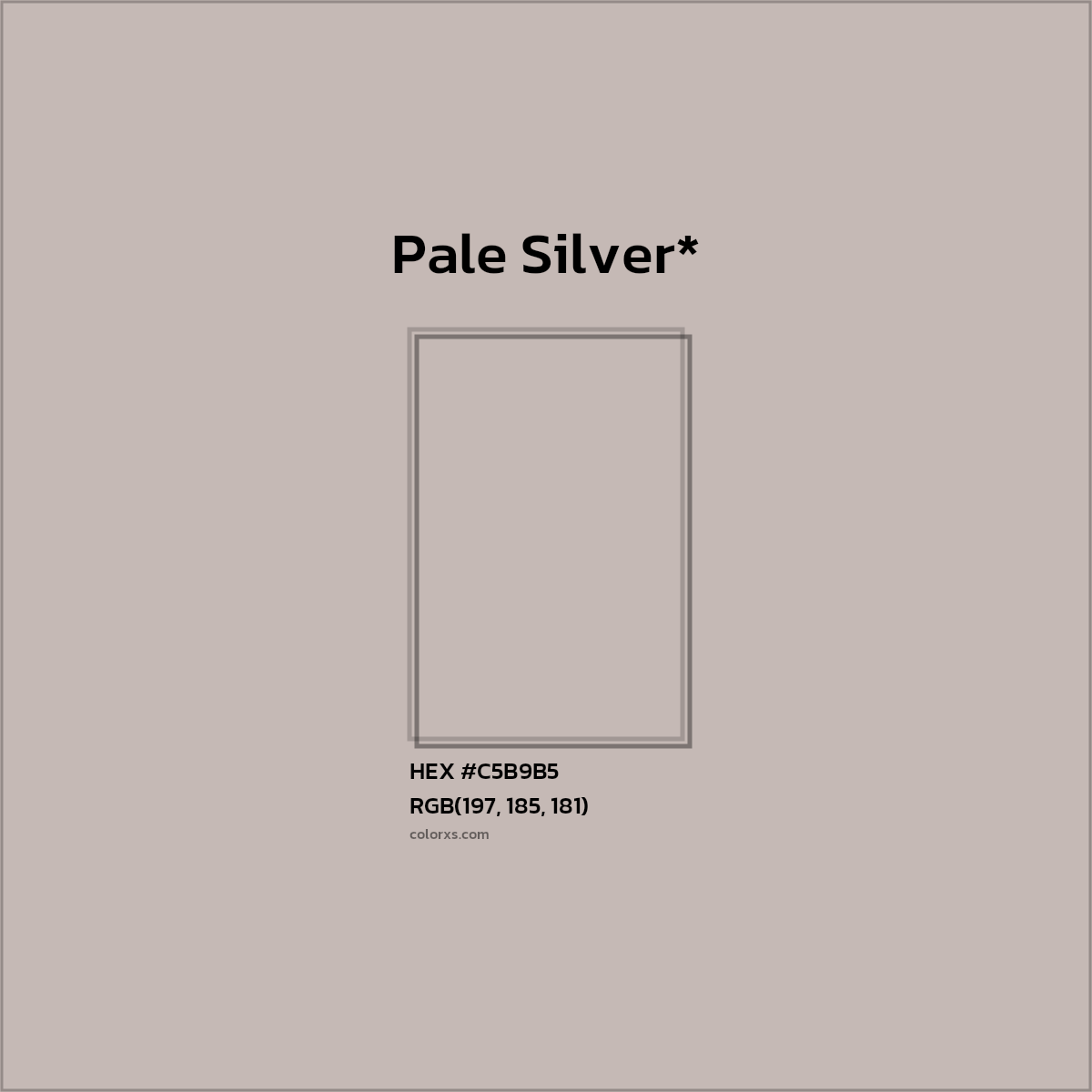 HEX #C5B9B5 Color Name, Color Code, Palettes, Similar Paints, Images