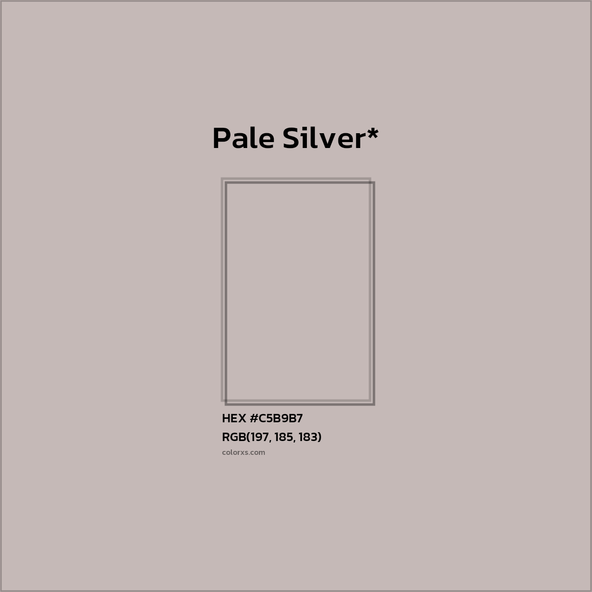 HEX #C5B9B7 Color Name, Color Code, Palettes, Similar Paints, Images