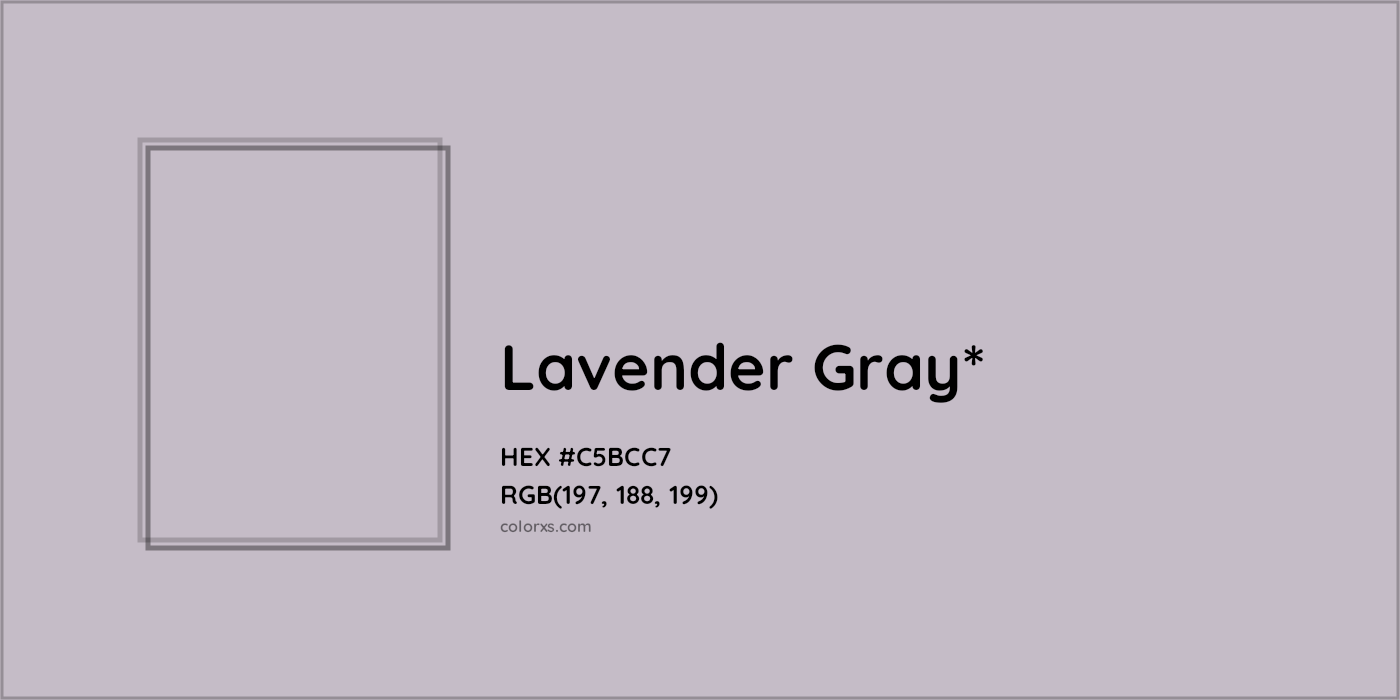 HEX #C5BCC7 Color Name, Color Code, Palettes, Similar Paints, Images