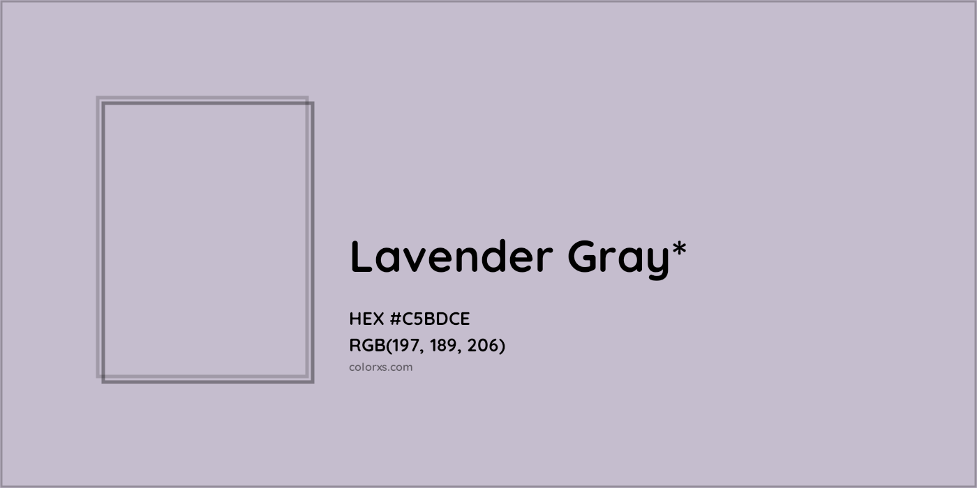 HEX #C5BDCE Color Name, Color Code, Palettes, Similar Paints, Images