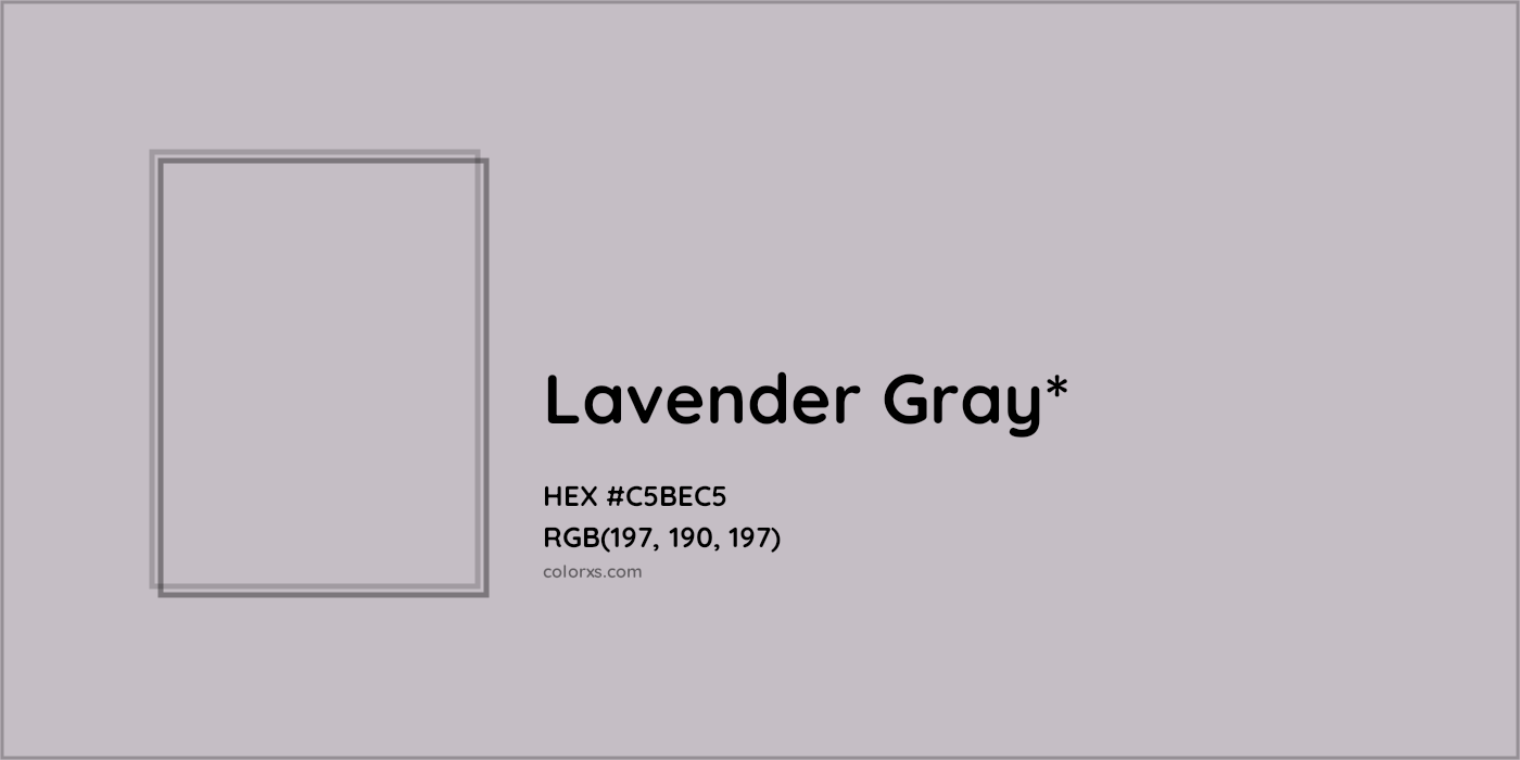 HEX #C5BEC5 Color Name, Color Code, Palettes, Similar Paints, Images