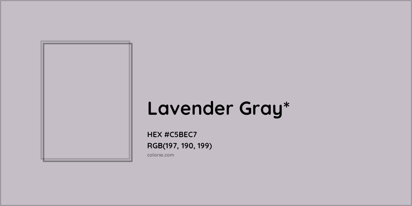 HEX #C5BEC7 Color Name, Color Code, Palettes, Similar Paints, Images