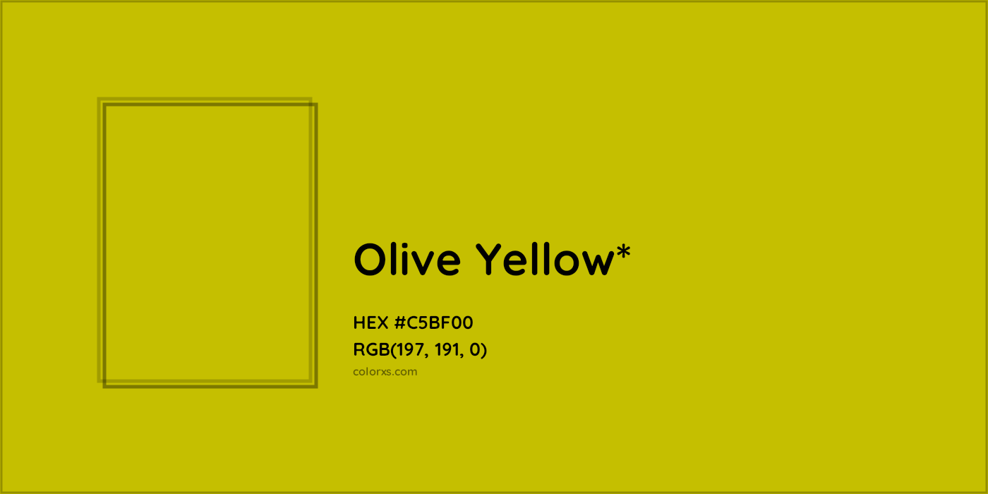 HEX #C5BF00 Color Name, Color Code, Palettes, Similar Paints, Images