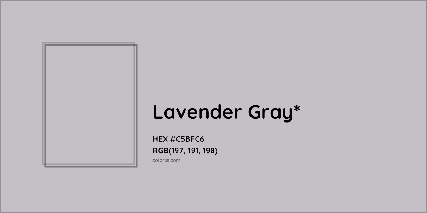HEX #C5BFC6 Color Name, Color Code, Palettes, Similar Paints, Images