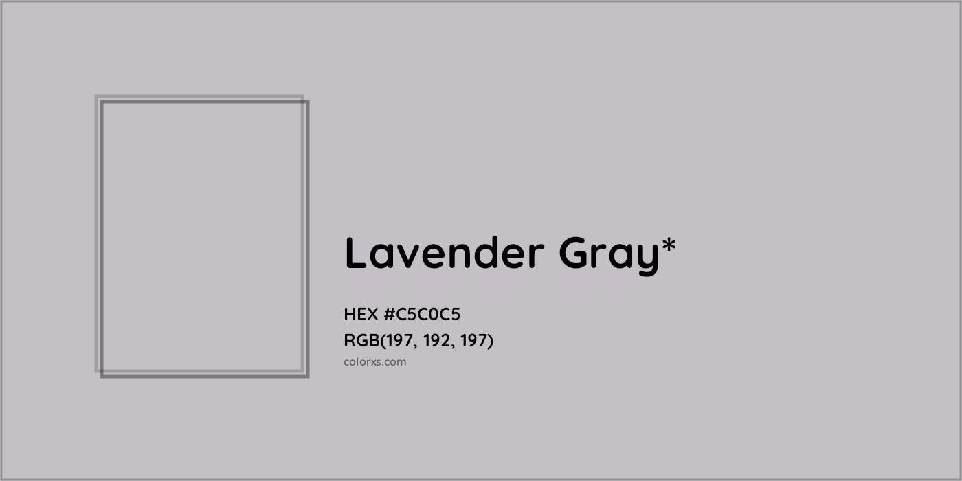 HEX #C5C0C5 Color Name, Color Code, Palettes, Similar Paints, Images