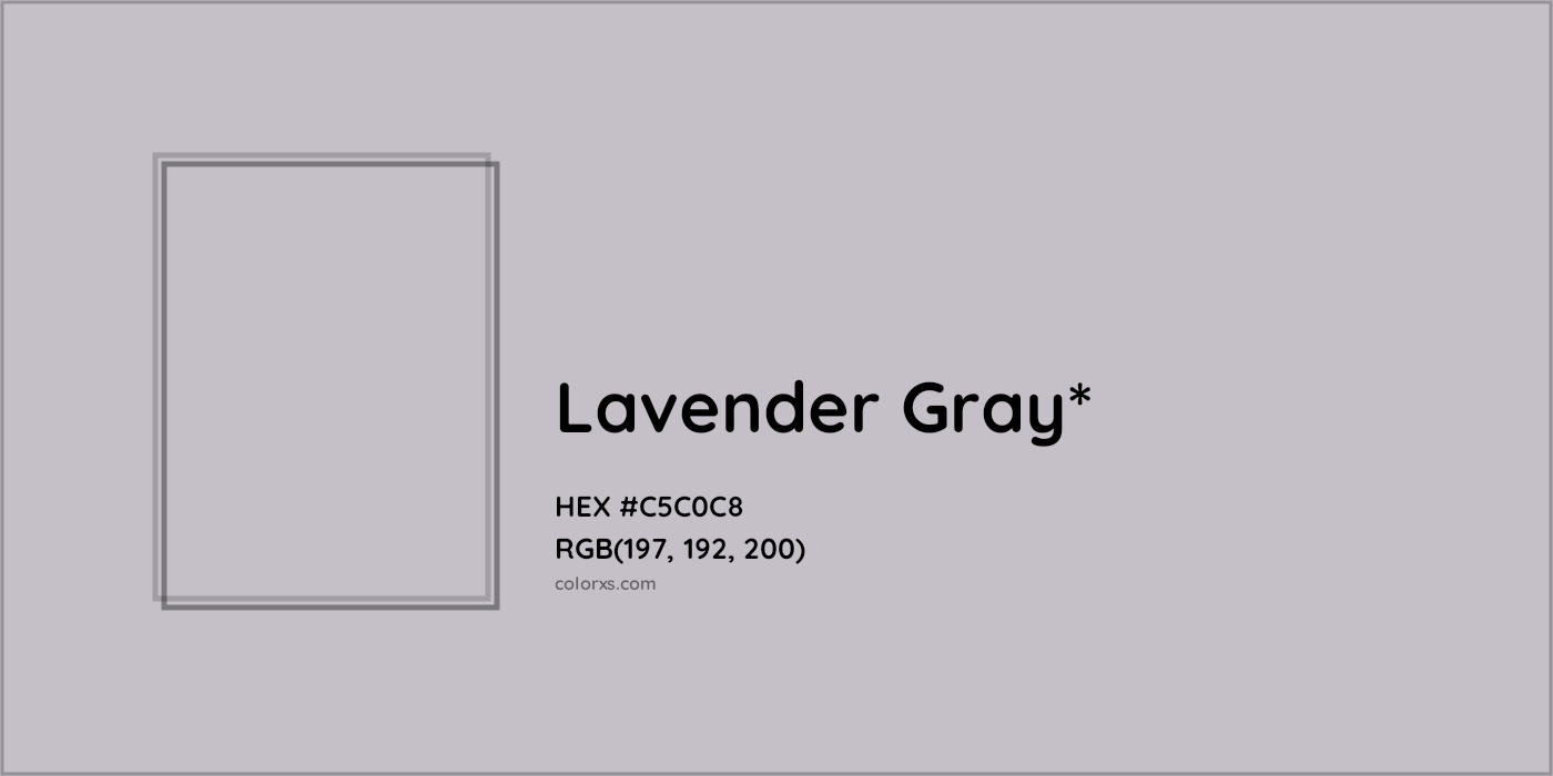 HEX #C5C0C8 Color Name, Color Code, Palettes, Similar Paints, Images